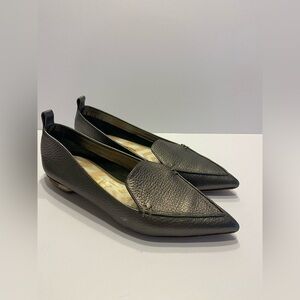 Nicholas Kirkwood Metallic leather Beya pointed loafers flats IT 36 / US 6